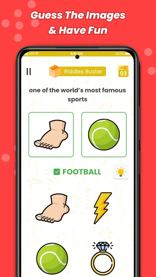 A Guess the Word puzzle on a phone
