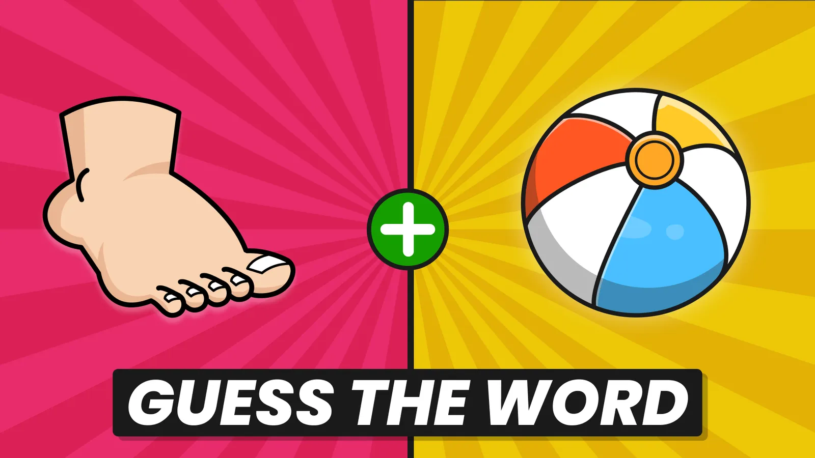 Guess the Word key art: a foot plus a beach ball